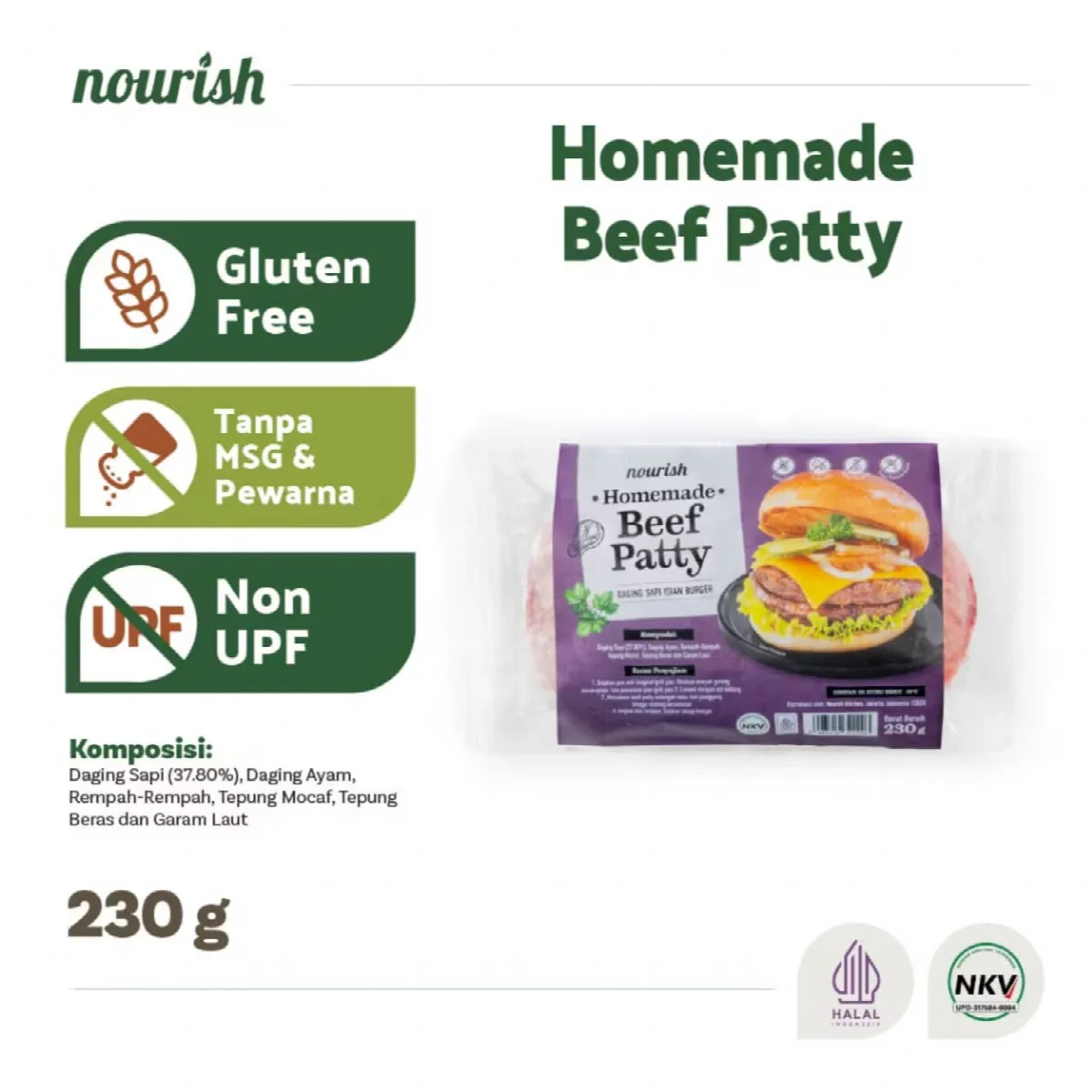 Homemade Beef Patty - Nourish Indonesia