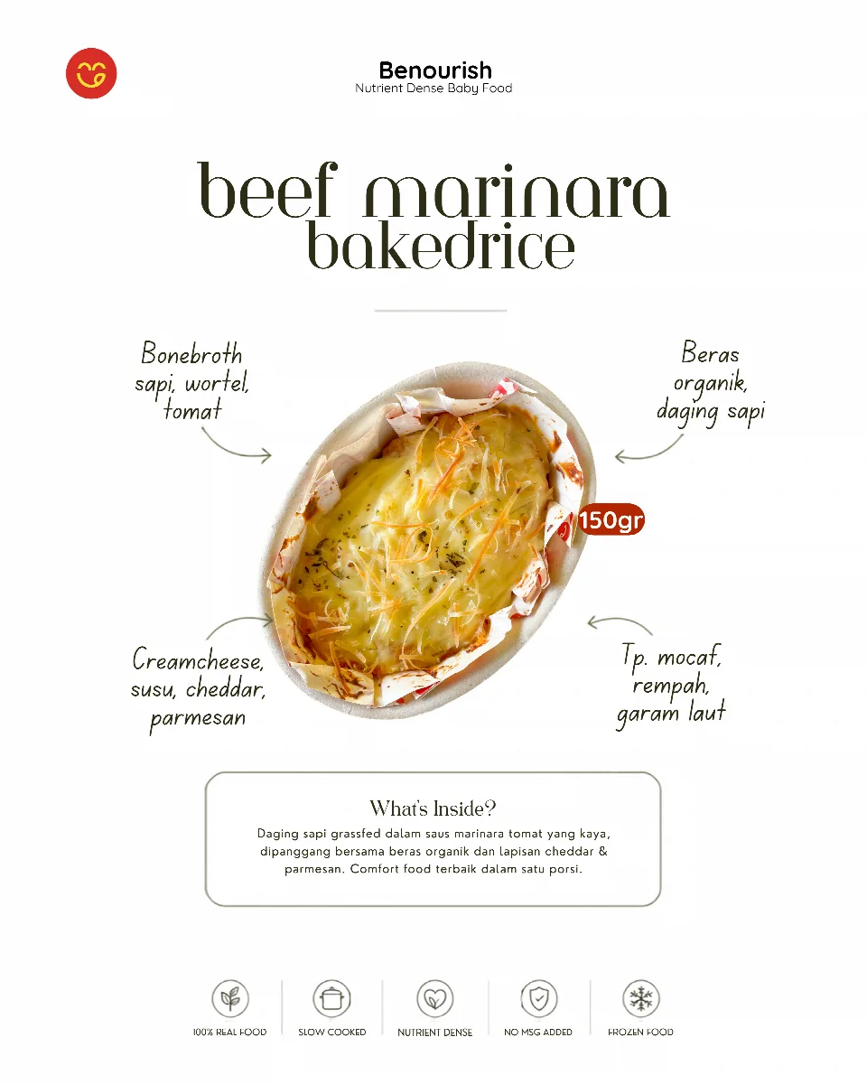 Beef Marinara Baked Rice - Benourish