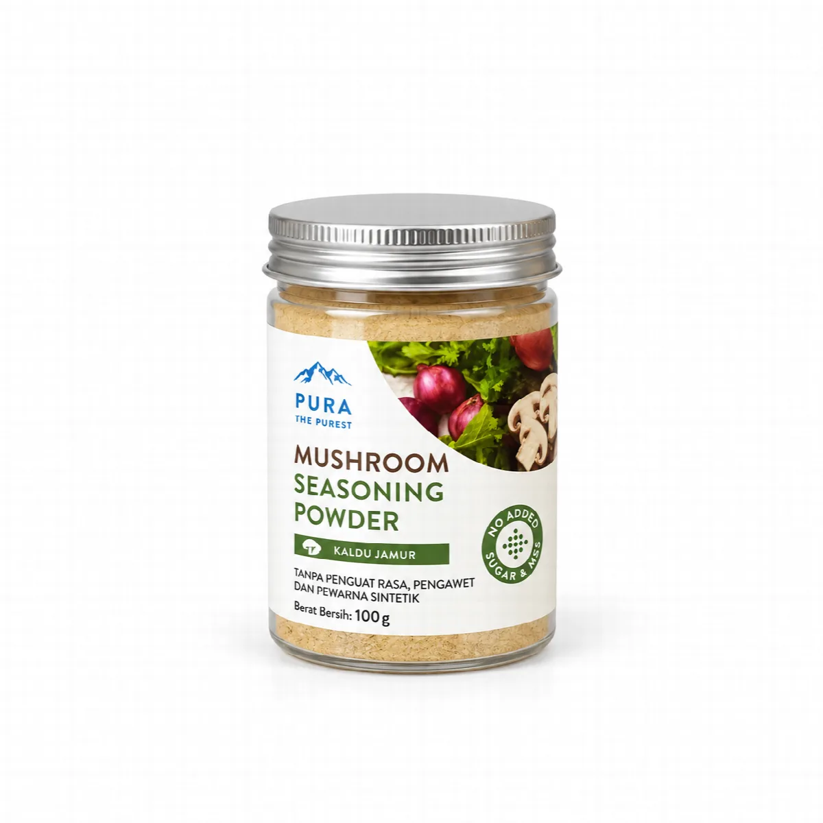 Kaldu Bubuk Jamur Non MSG ( Mushroom Seasoning Powder ) - Pura