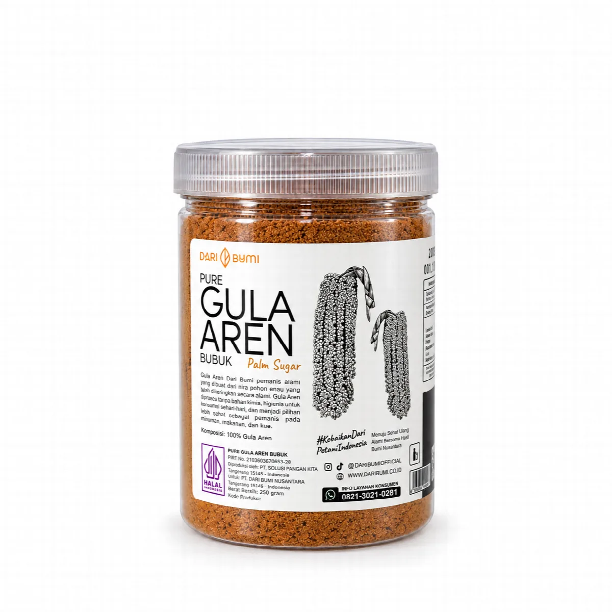 Gula Aren Bubuk Organic ( Palm Sugar ) - Dari Bumi 