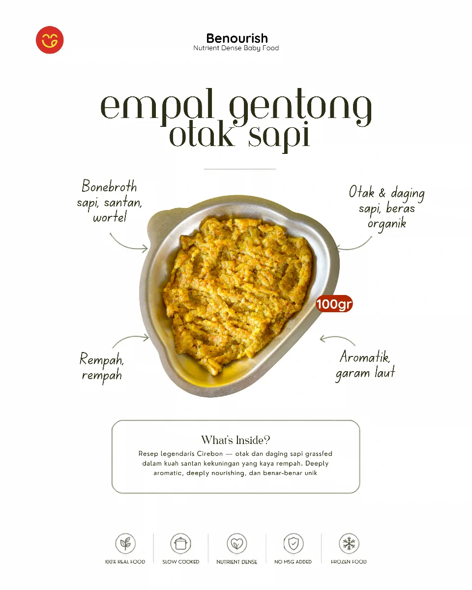 Menu Catering Mpasi Tim Empal Gentong Otak Sapi - Benourish