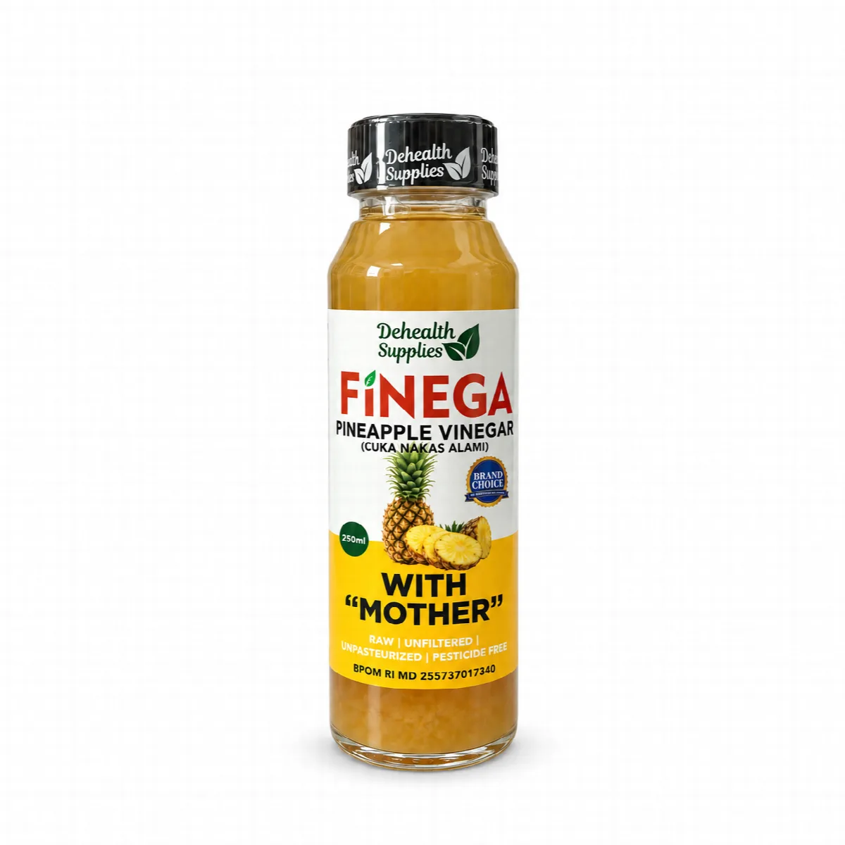 Finega Pineapple Vinegar ( Cuka Nanas Alami ) Botol Plastik - Dehealth Supplies