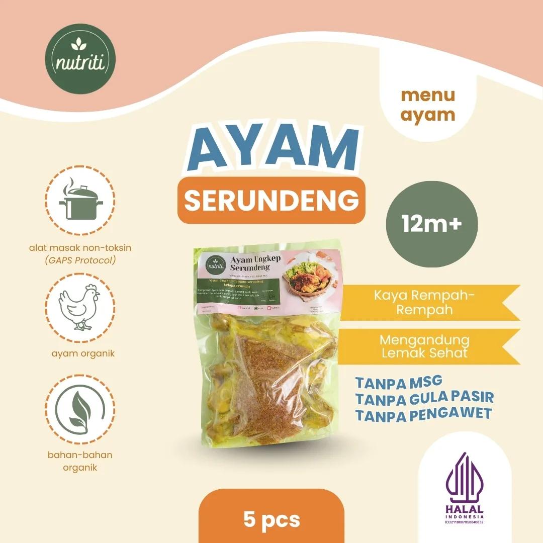 Ayam Ungkep Serundeng (Paha Bawah) - Nutriti