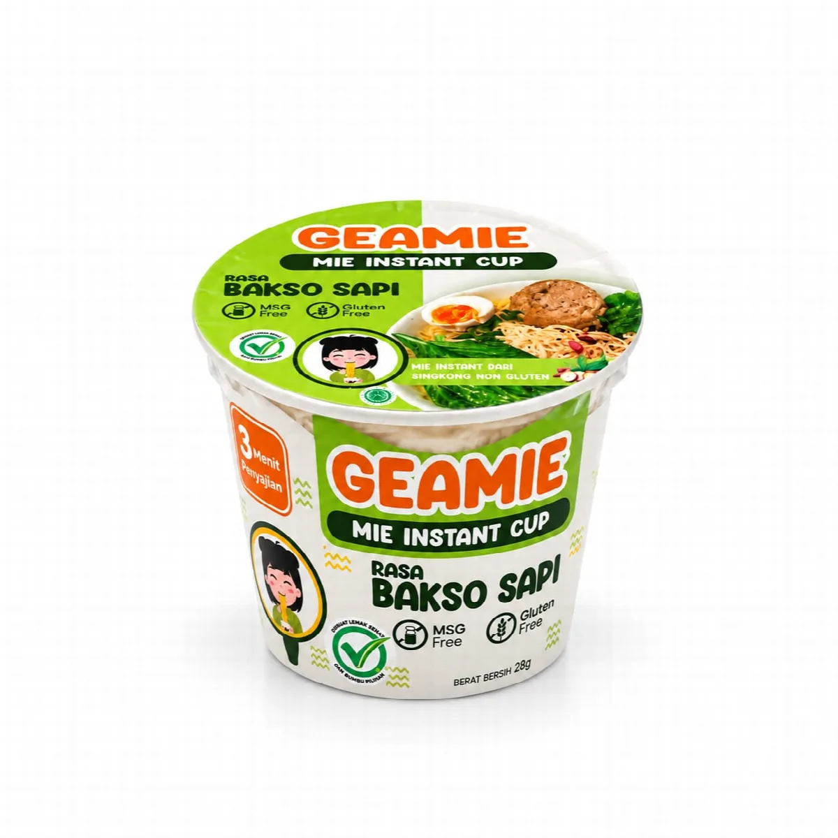 Gea Mie Instan Cup Bakso Sapi - Gea Organic