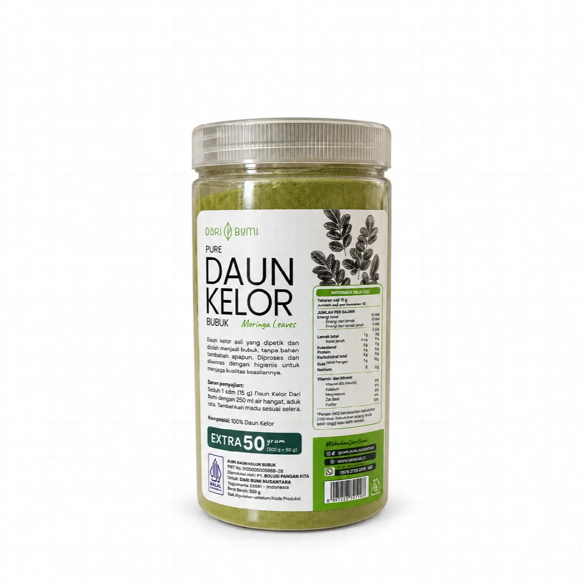 Daun Kelor Bubuk Organic - Dari Bumi 