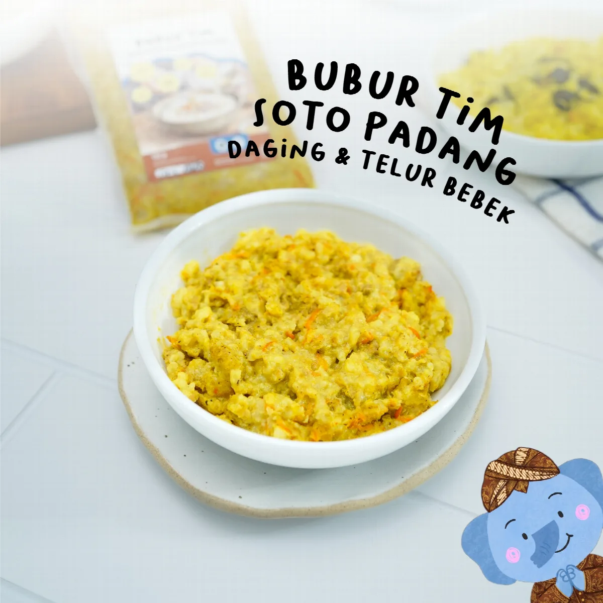 Bubur Tim Soto Padang Daging & Telur Bebek - Kedai Mpasi