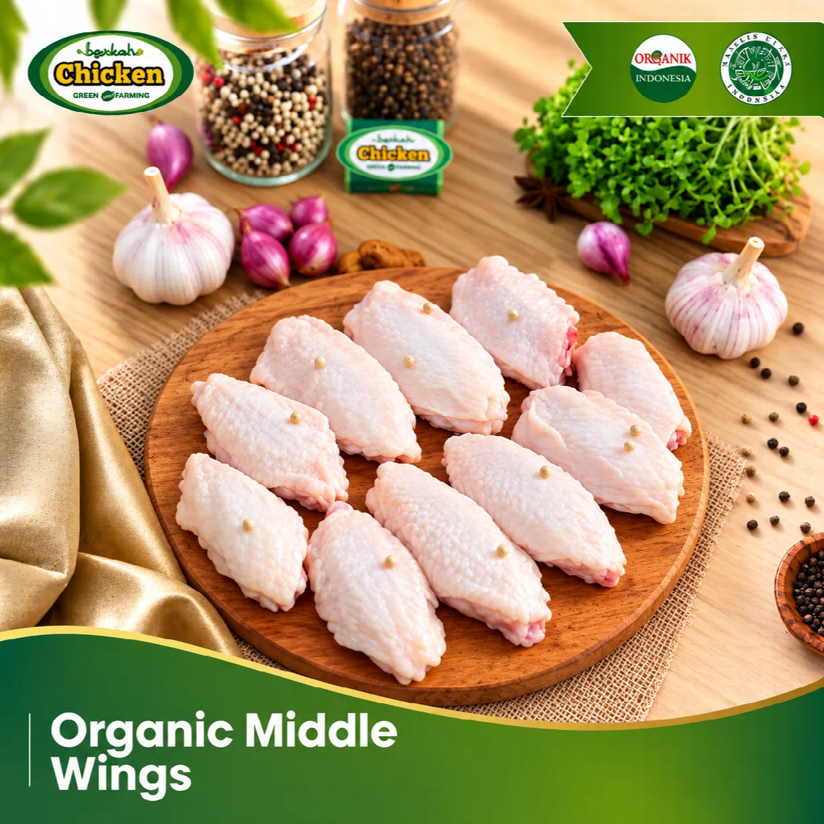 Middle Wings Ayam Organik - Berkah Chicken