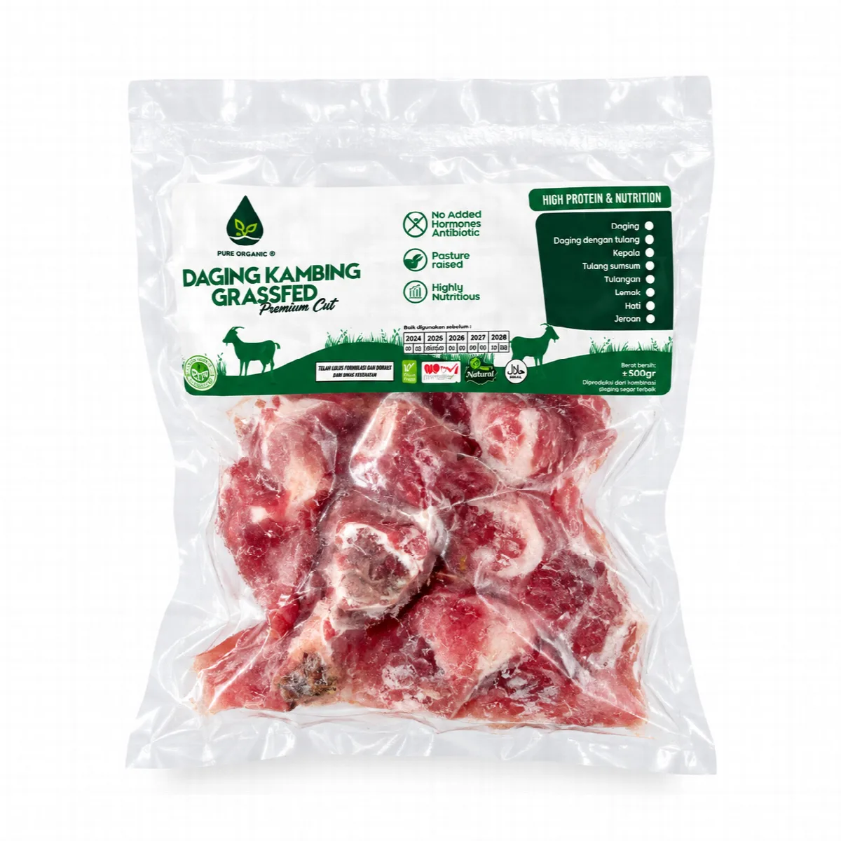 Daging & Tulang Sumsum Kambing - Pure Organic