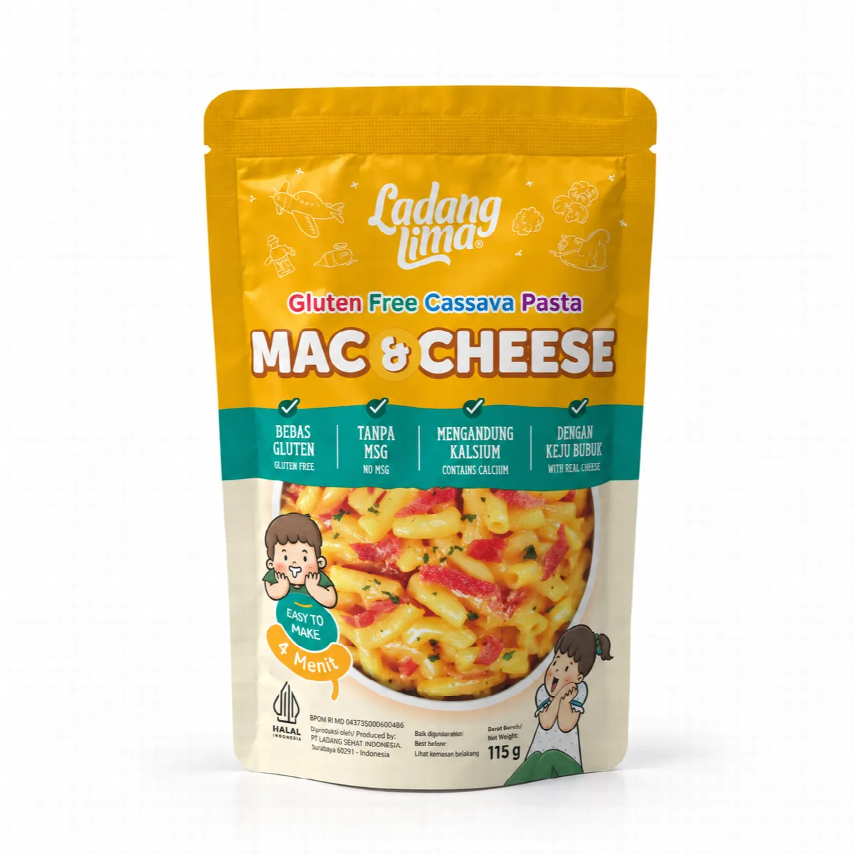 Mac & Cheese Gluten Free Cassava Pasta - Ladang Lima