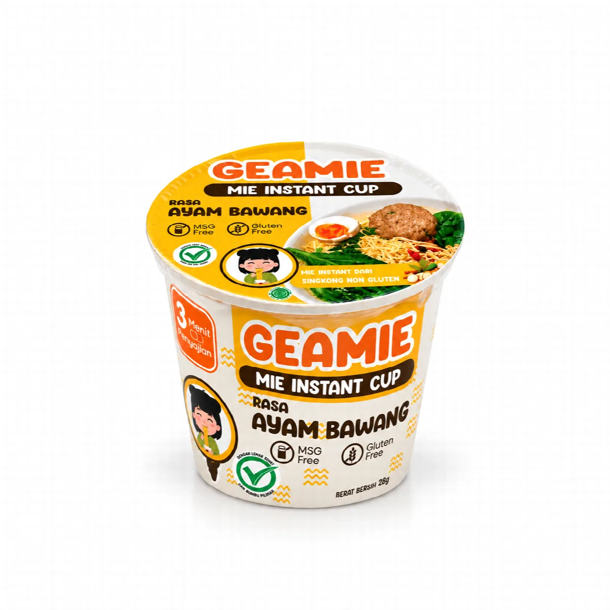 Gea Mie Instan Cup Ayam Bawang - Gea Organic