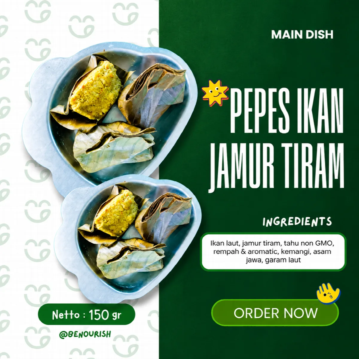 Pepes Ikan Jamur Tiram - Benourish