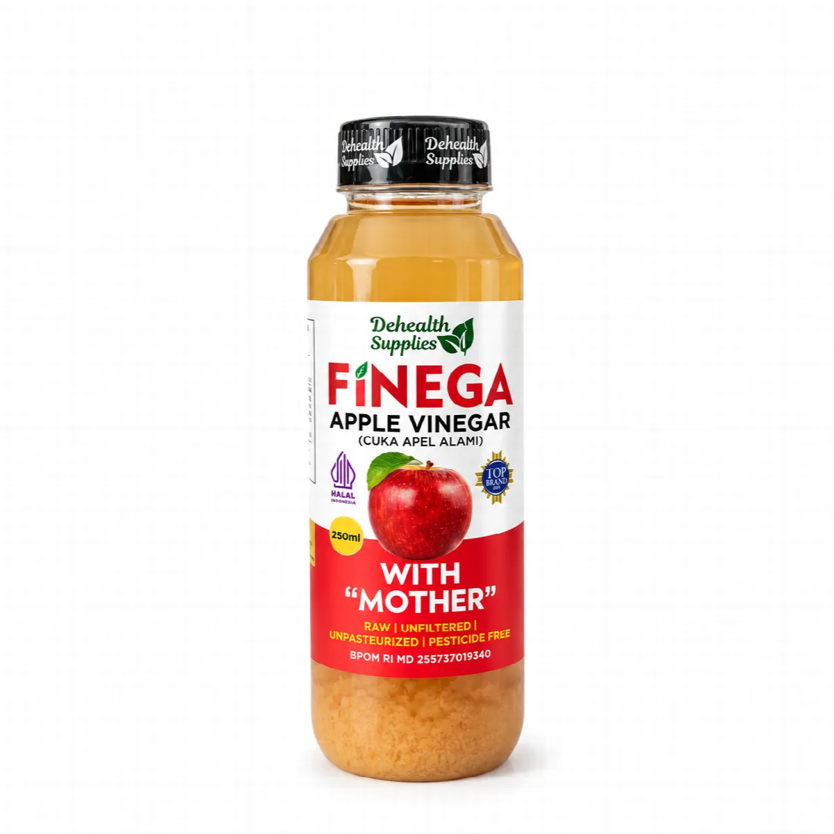 Finega Apple Vinegar ( Cuka Apel Alami )  Botol Plastik - Dehealth Supplies