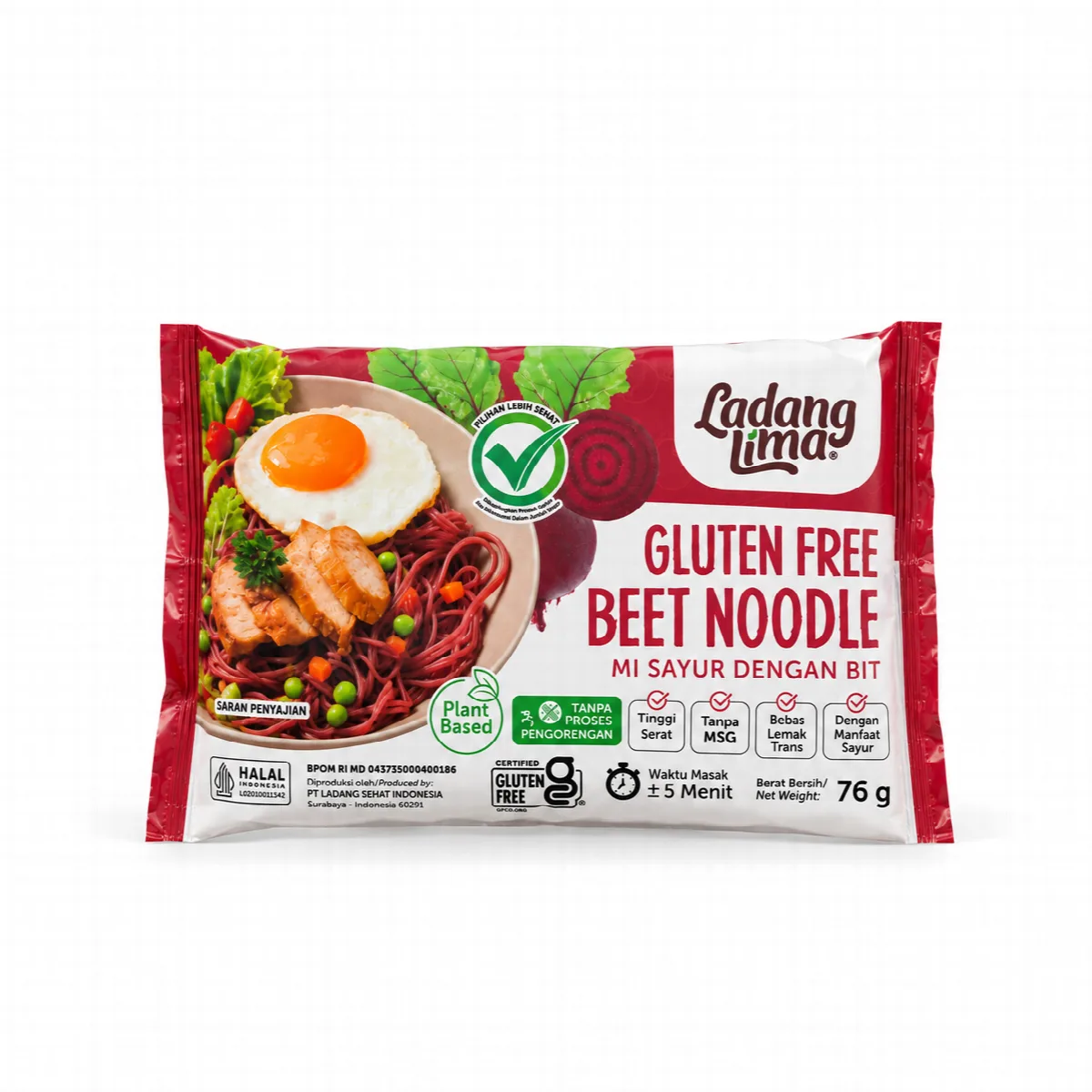 Mie Beet/ Sayur Bit Gluten Free - Gea Organic 
